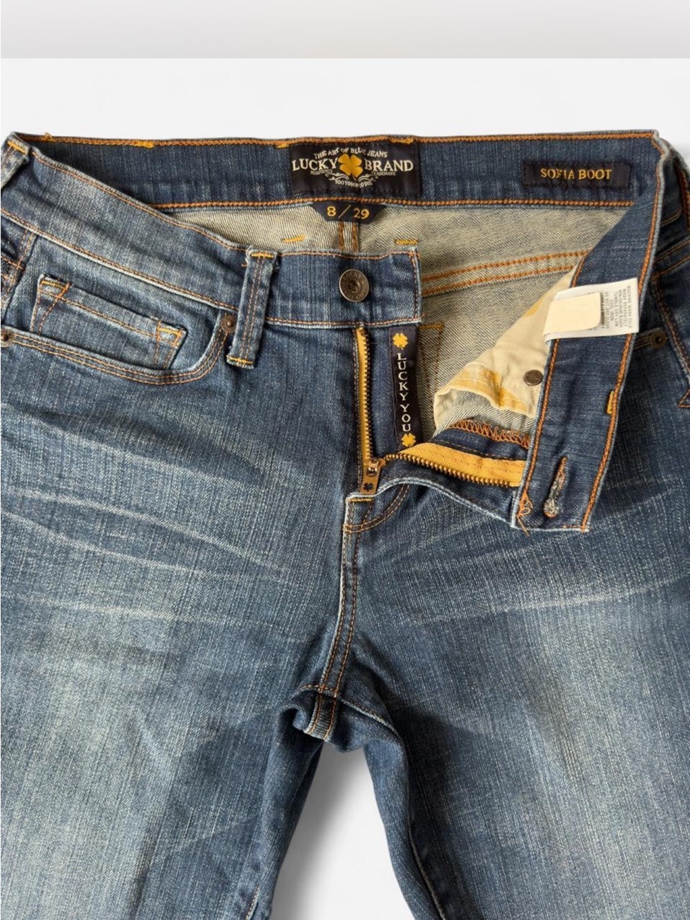 Lucky Brand Sofia Boot Jeans 8/29 Medium Wash Bootcut Y2K Denim